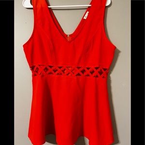 Top orange color size medium brand love riche